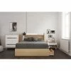 Cheap 😀 Queen Nexera Karlstad 3 Drawer Natural Maple Storage Bed 🎁