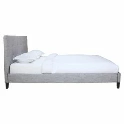 Promo ⌛ Moes Home Collection King Eliza Upholstered Platform Bed - Light Gray 🔥