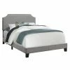 Buy π Queen Monarch Specialties Linen With Nailhead Trim Bed π 1 Buy π Queen Monarch Specialties Linen With Nailhead Trim Bed π -Beds Shop masterMON1481