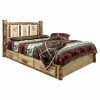 Discount 💯 Full/Double Montana Woodworks Glacier Country Collection Platform Storage Bed With Laser Engraved Design 💯 -Beds Shop masterMONT375