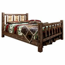 Wholesale π Twin Montana Woodworks Homestead Collection Bed With Laser Engraved Design β