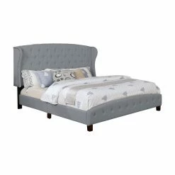 Brand new 🎁 Queen Nathaniel Home Jayce Upholstered Wingback Platform Bed ❤️