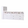 Top 10 🔥 OS Home And Office Furniture Solid Pine Twin Captains Bookcase Bed With 6 Spacious Under Bed Drawers In Casual White 👍