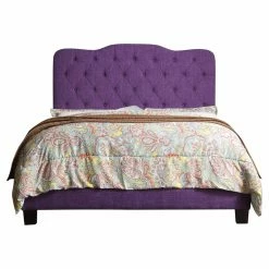 Budget 💯 Queen Rosevera Andra Upholstered Panel Bed 👏