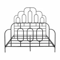 Outlet 😉 Queen Safavieh Paloma Retro Low Profile Bed ⌛