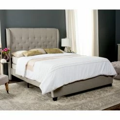 Brand new ⭐ Queen Safavieh Blanchett Wingback Upholstered Platform Bed 🌟