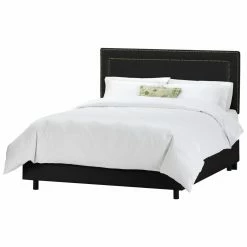 Buy 🎁 Skyline Furniture California King Nail Button Border Duck Upholstered Bed 🥰