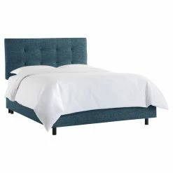 Buy 🛒 Skyline Furniture California King Skyline Zuma Upholstered Tufted Panel Bed 🛒