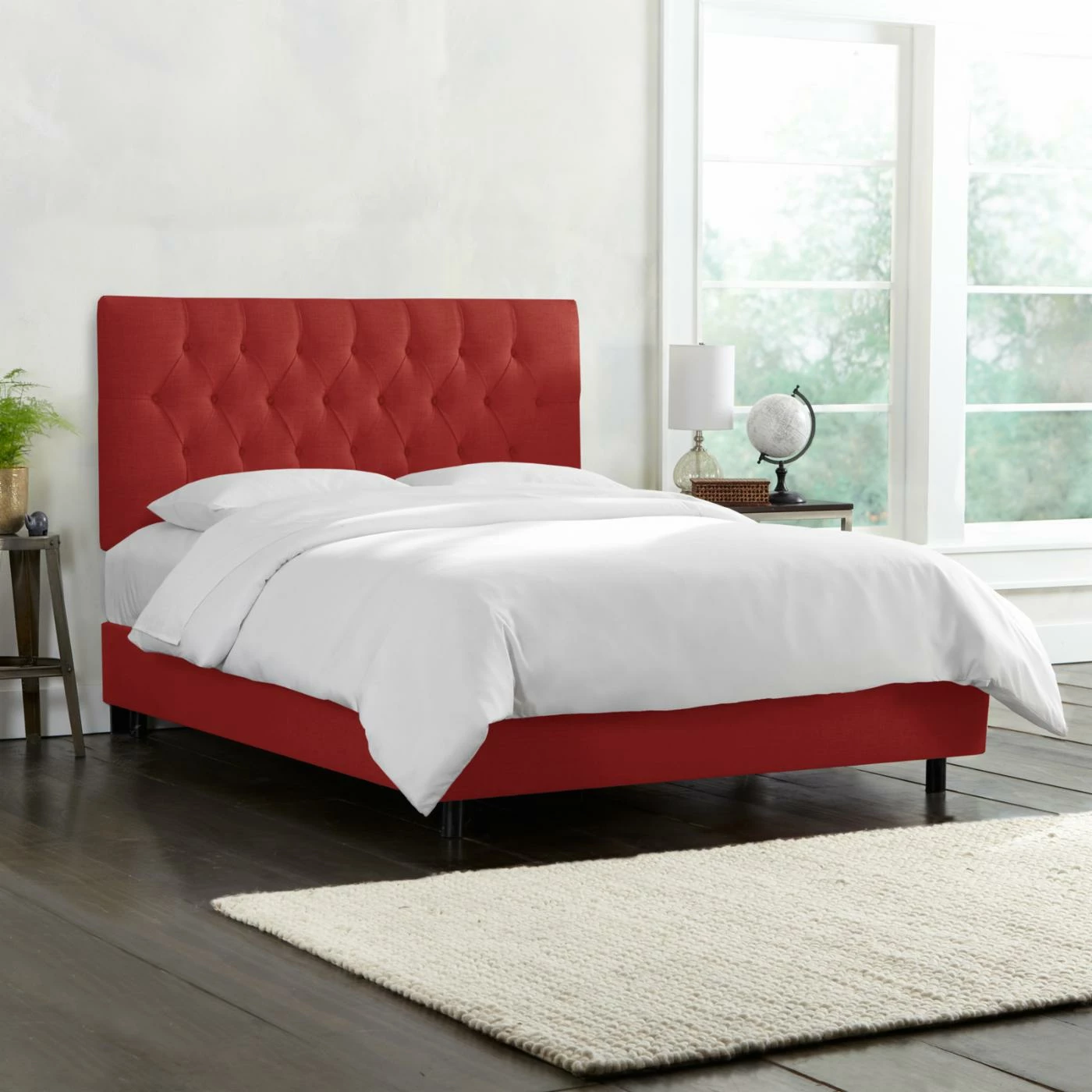 Promo π Skyline Furniture California King Skyline Tufted Linen Upholstered Panel Bed π― 3 Promo π Skyline Furniture California King Skyline Tufted Linen Upholstered Panel Bed π―