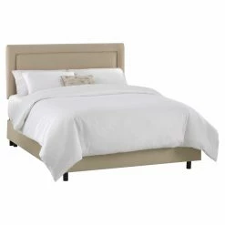Best reviews of 👏 Skyline Furniture King Border Velvet Upholstered Bed 🔔