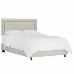 Best deal ✔️ All Other Brands California King Upholstered Bed With Nailhead Border 🔔