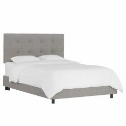 Outlet 👍 California King Skyline Furniture Zuma Button Tufted Panel Bed 👍