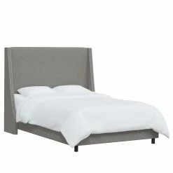 Flash Sale 🎁 California King Skyline Furniture Linen Nailbutton Wingback Bed 🎁