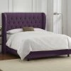 Cheapest ✨ Skyline Furniture California King Tufted Wingback Velvet Upholstered Bed 👏