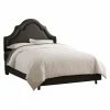 Hot Sale 👍 Skyline Furniture California King High Arch Border Upholstered Bed ⌛