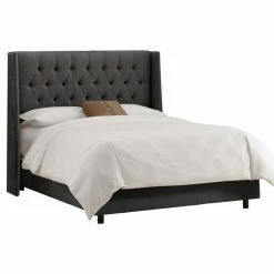 Deals ✨ Skyline Furniture California King Tufted Wingback Nail Button Upholstered Bed 🔔