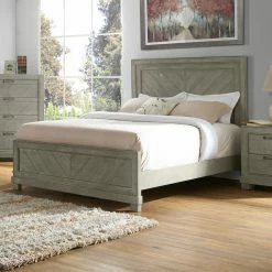 Cheap 🎉 King Steve Silver Co. Montana Rustic Panel Bed 😀