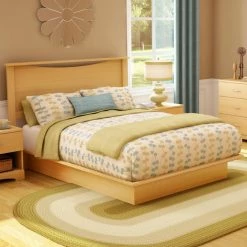 Best Sale 🥰 South Shore Step One Platform Bed With Headboard - Queen 😉