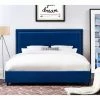 Cheapest 🧨 Queen TOV Furniture Reed Velvet Upholstered Platform Bed ✔️ -Beds Shop masterTOVF287