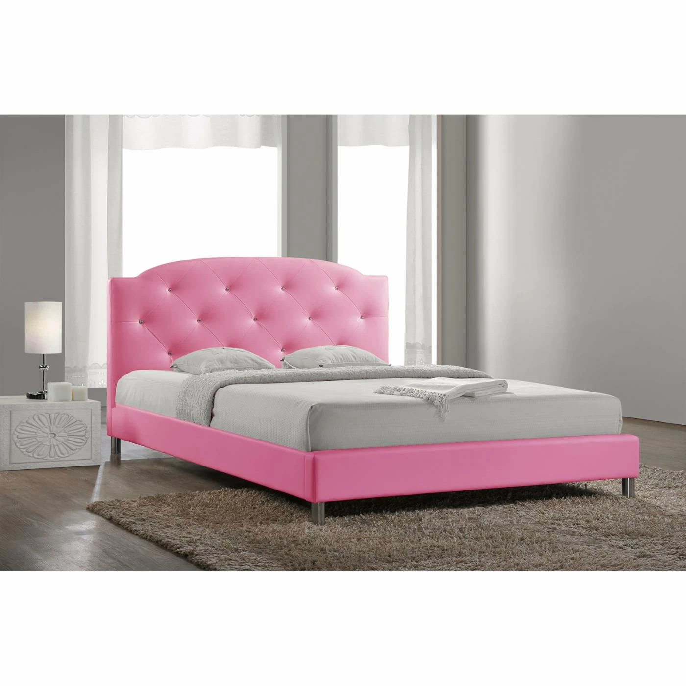 Buy β¨ Queen Baxton Studio Canterbury Upholstered Platform Bed π₯ 3 Buy β¨ Queen Baxton Studio Canterbury Upholstered Platform Bed π₯