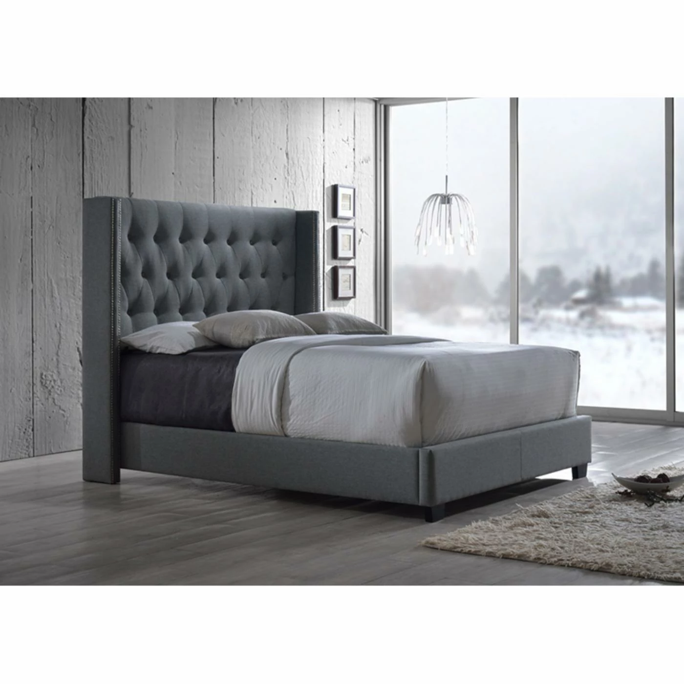 Budget π King Baxton Studio Katherine Upholstered Wingback Platform Bed π₯ 3 Budget π King Baxton Studio Katherine Upholstered Wingback Platform Bed π₯