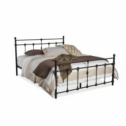 Cheap 🌟 Queen HumbleNest Augusta Farmhouse / Cottage Metal Platform Bed - Black 😀