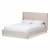 Best Pirce 🔔 King HN Home Craft Mid-Century Modern Platform Bed 🧨 -Beds Shop masterWSI3217
