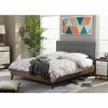 Budget π Baxton Studio Alinia Gray Fabric Upholstered Walnut Queen Size Platform Bed π 1 Budget π Baxton Studio Alinia Gray Fabric Upholstered Walnut Queen Size Platform Bed π -Beds Shop masterWSI3522