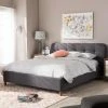 Flash Sale 🥰 King Baxton Studio Germaine Fabric Platform Bed 🥰 -Beds Shop masterWSI3526