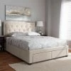 Best reviews of 🎁 King Baxton Studio Aurelie Modern And Contemporary Fabric Upholstered Storage Platform Bed 🎁 -Beds Shop masterWSI3821