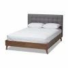 New 🌟 King Baxton Studio Alinia Upholstered Platform Bed 😀 -Beds Shop masterWSI3846
