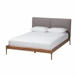 Cheapest ✨ King HN Home Calvin Mid-Century Modern Upholstered Platform Bed 😉