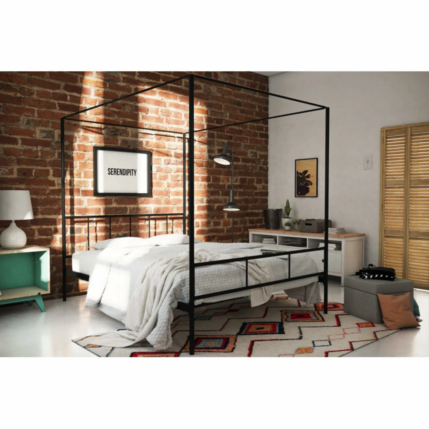 Buy π King Novogratz Marion Canopy Platform Bed π 7 Buy π King Novogratz Marion Canopy Platform Bed π - Image 5