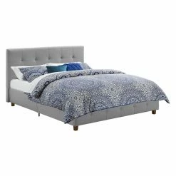 Cheapest 🌟 King DHP Rose Upholstered Platform Bed 🎉 -Beds Shop scaleAMW862