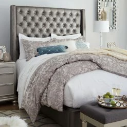 Cheap 🔥 California King Signature Design By Ashley Coralayne Upholstered Low Profile Bed 👍 -Beds Shop scaleASHY3245