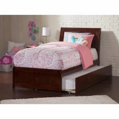 Outlet 🔔 Full/Double AFI Furnishings Portland Platform Bed With Matching Foot Board 😀 -Beds Shop scaleATF898