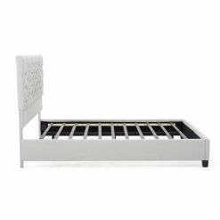 Wholesale ✔️ Best Selling Home Scout Fully Upholstered Light Grey Queen Bed 👏 -Beds Shop scaleBSHD3373