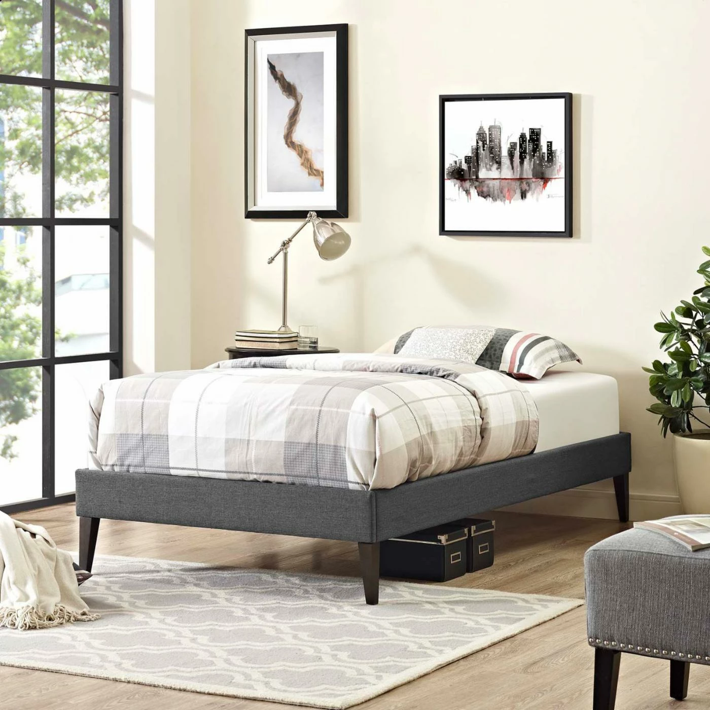 New β King Modway Tessie Platform Bed Frame With Squared Tapered Legs π 7 New β King Modway Tessie Platform Bed Frame With Squared Tapered Legs π - Image 5