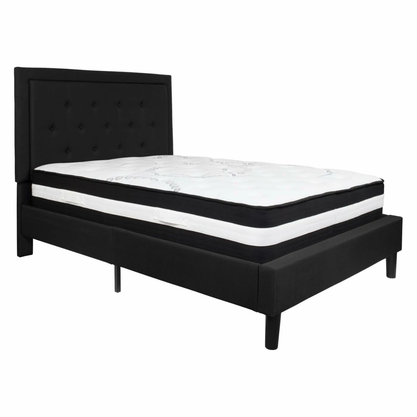 Best Pirce ⌛ King Flash Furniture Roxbury Tufted Upholstered Platform Bed With Pocket Spring Mattress ✔️ 7 Best Pirce ⌛ King Flash Furniture Roxbury Tufted Upholstered Platform Bed With Pocket Spring Mattress ✔️ - Image 5