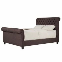 Flash Sale 🤩 King Weston Home Ellesmere Tufted Upholstered Sleigh Bed 😍 -Beds Shop scaleHME2863