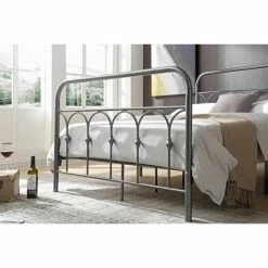 Deals 🥰 Queen Hodedah Imports Arched Metal Platform Bed 🛒 -Beds Shop scaleHODE091