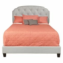 Coupon ❤️ Right2Home King All-In-One Shaped Corners Upholstered Panel Bed 🥰 -Beds Shop scaleHOMM1815