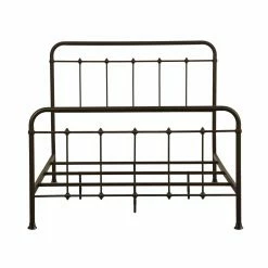 Wholesale 👏 HomeFare Curved Finial Frame Metal Panel Bed - King 🥰 -Beds Shop scaleHOMM2256