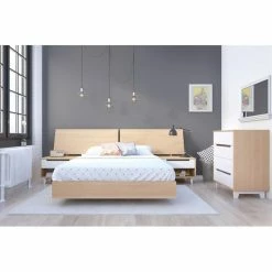 New ⭐ Queen Nexera Karlstad Platform Bed 👍 -Beds Shop scaleMFI683