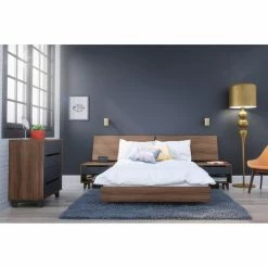 Deals 👏 Queen Nexera Alibi Platform Bed With Panoramic Headboard ✨ -Beds Shop scaleMFI734