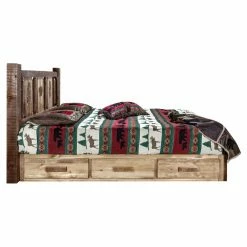 Wholesale 🎁 Queen Montana Woodworks Homestead Collection Platform Bed With Storage With Laser Engraved Design 🛒 -Beds Shop scaleMONT379