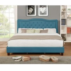 Best Sale ✨ Queen Nathaniel Home Angelina Upholstered Platform Bed 🤩 -Beds Shop scaleNATH075