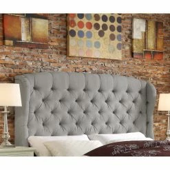 Budget 😉 King Rosevera Fonte Diamond Tufted Upholstered Panel Bed 😉 -Beds Shop scaleROSE022