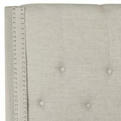 Promo 🥰 Queen Safavieh Winslet Wingback Upholstered Platform Bed 👍 -Beds Shop scaleSAV4702