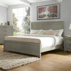 Cheap 🎉 King Steve Silver Co. Montana Rustic Panel Bed 😀 -Beds Shop scaleSSC2959